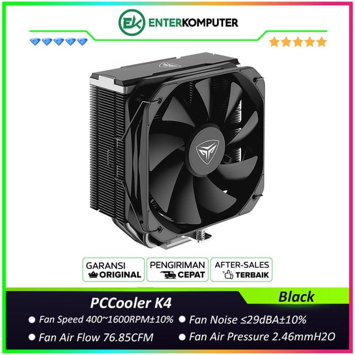PCCooler K4 Black CPU Cooler - foto 1