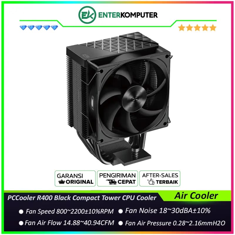 PCCooler R400 Black Compact Tower CPU Cooler - foto 1