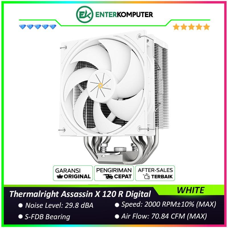 Thermalright Assassin X 120 R Digital WHITE Single Tower CPU Cooler - foto 1