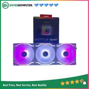 CUBE GAMING MAGNET BLACK A-RGB Fan (3 x 120MM) Wireless Connection Fan with Remote Controller - foto 1