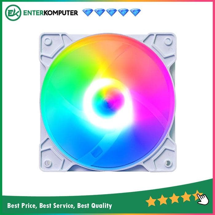 CUBE GAMING FIX White - Rainbow 12CM FAN - foto 1