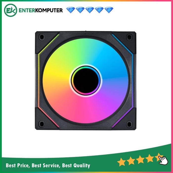 LIAN LI UNI FAN SL-INFINITY 120 BLACK - SINGLE FAN - 12CM ARGB FAN - Infinity Mirror ARGB Fan - foto 1