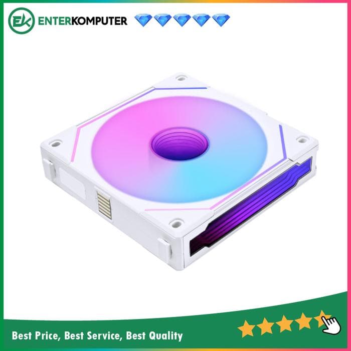 LIAN LI UNI FAN SL-INFINITY 140 Reverse Blade WHITE - SINGLE FAN - 14CM ARGB FAN - Infinity Mirror ARGB Fan - foto 1
