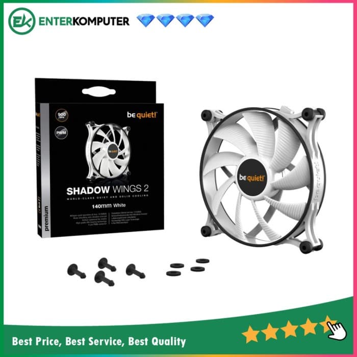 be quiet! Shadow Wings 2 White Version - 140mm PWM - World Class Quiet 14.9 dB(A) - foto 1