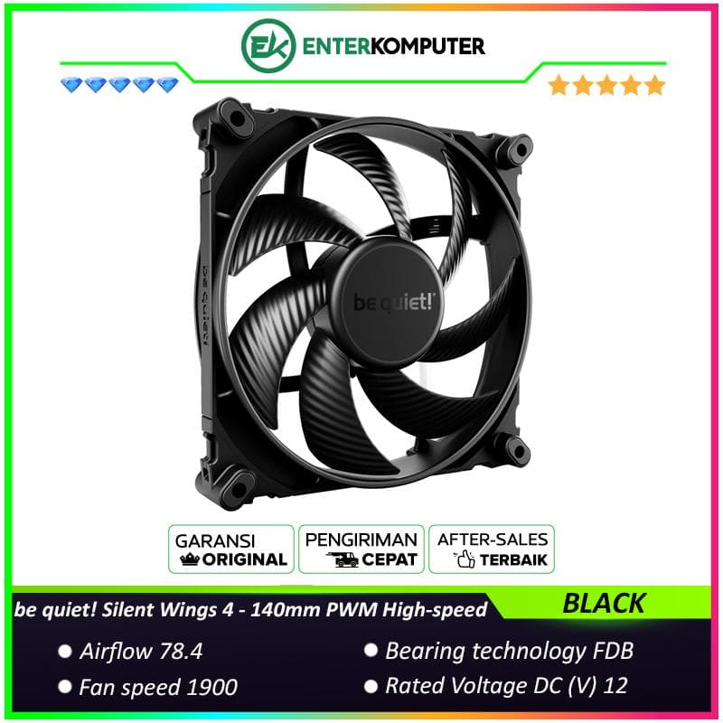 be quiet! Silent Wings 4 - 140mm PWM High-speed - No Compromise Silence and Performance - foto 1