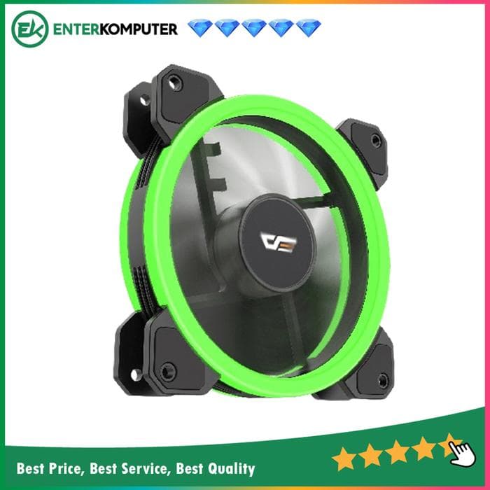 Aigo DarkFlash DR11 12CM Green LED Fan - foto 1