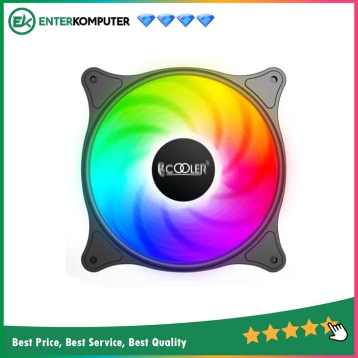 PCCooler FX-120-3 120MM Fixed LED Color Fan - foto 1