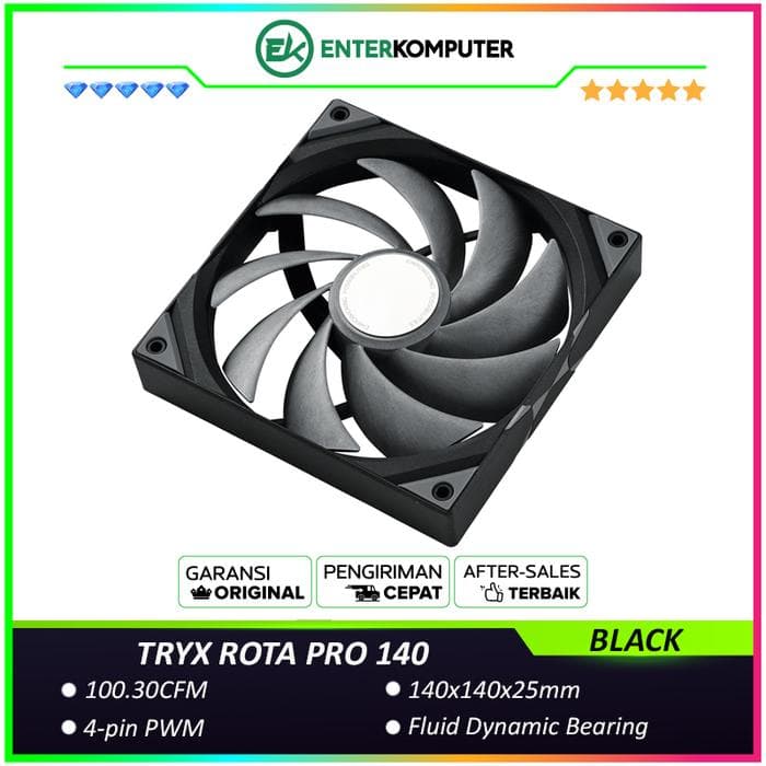 TRYX ROTA PRO 140 BLACK LCP Performance Fan - foto 1