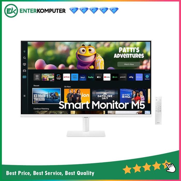 SAMSUNG 27 M5 S27CM501 FHD Smart Monitor & Streaming TV - White Color - foto 1